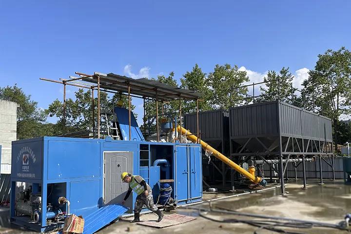 赛智灌浆一体化移动高速涡流制浆系统成功运用于防渗墙处理项目