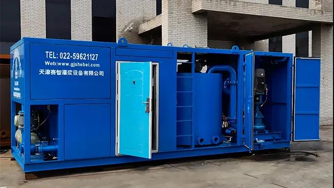 赛智灌浆一体化移动高速涡流制浆系统